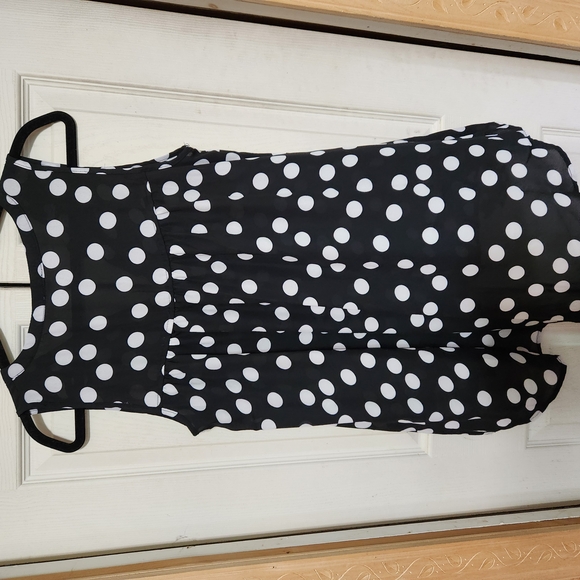 Spense Black and White Polka Dot Top - Picture 7 of 7